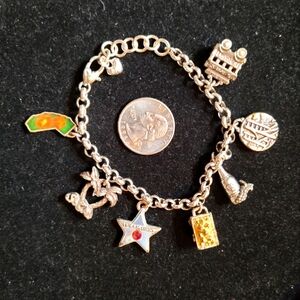 Brighton State of California Charm Bracelet Silver Plated!